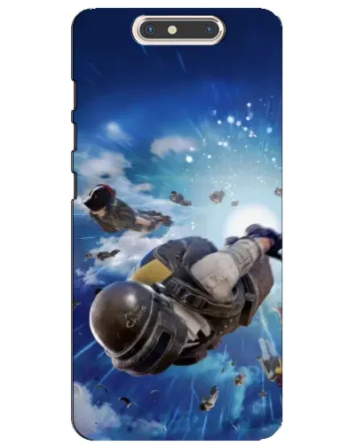 Чехол для ZTE Blade V8 с картинкой «Десант PUBG — прыжок»