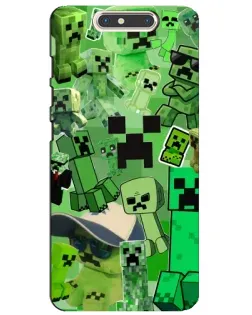 Чехол для ZTE Blade V8 с картинкой «Криперы Minecraft» Чехол для ZTE Blade V8 с картинкой «Криперы Minecraft»