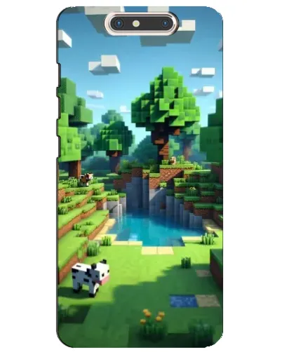 Чехол для ZTE Blade V8 с картинкой «Minecraft летний день»