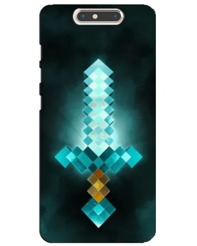 Чехол для ZTE Blade V8 с картинкой «Алмазный меч неон»