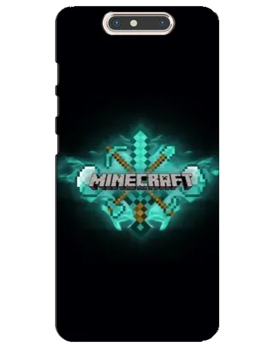 Чехол для ZTE Blade V8 с картинкой «Minecraft Diamond лого»