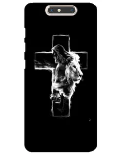 Чехол для ZTE Blade V8 с картинкой «Сияющий крест Jesus»