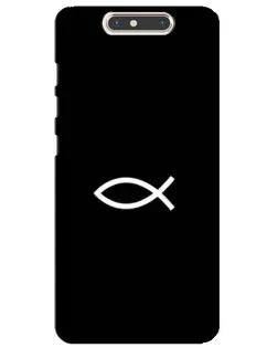 Чехол для ZTE Blade V8 с картинкой «Символ рыбы Jesus»