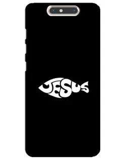 Чехол для ZTE Blade V8 с картинкой «Рыба Jesus»