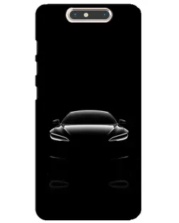 Чехол для ZTE Blade V8 с картинкой «Силуэт Tesla Night»