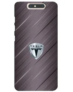 Чехол для ZTE Blade V8 с картинкой «Металлическая текстура Tesla»