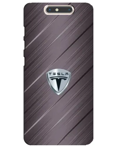 Чехол для ZTE Blade V8 с картинкой «Металлическая текстура Tesla»
