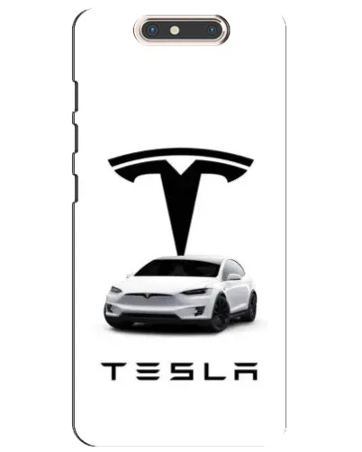 Чехол для ZTE Blade V8 с картинкой «Tesla White Style»