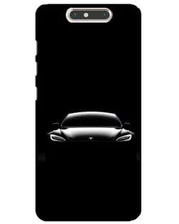 Чехол для ZTE Blade V8 с картинкой «Фары Tesla Night»