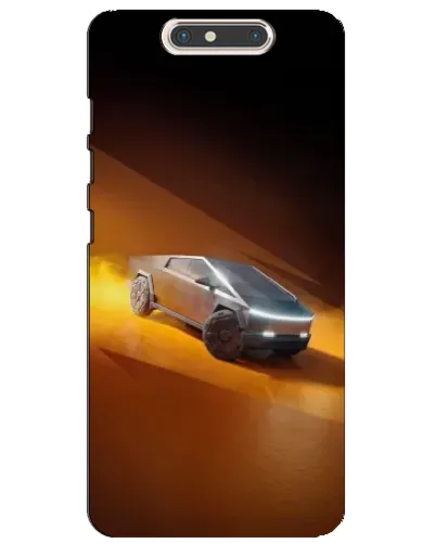 Чехол для ZTE Blade V8 с картинкой «Cybertruck в пустыне»