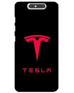 Чехол для ZTE Blade V8 с картинкой «Tesla Red Logo»