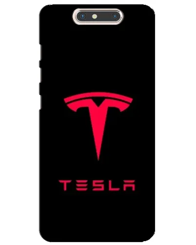 Чехол для ZTE Blade V8 с картинкой «Tesla Red Logo»