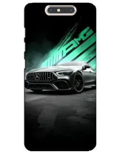 Чехол для ZTE Blade V8 с картинкой «Темный Mercedes AMG»