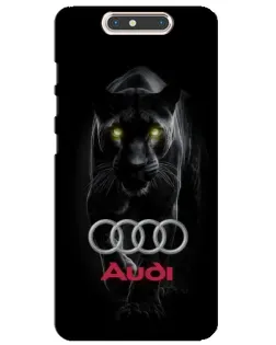 Чехол для ZTE Blade V8 с картинкой «Пантера и Audi»