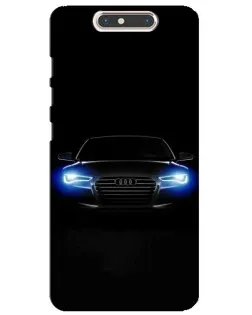 Чехол для ZTE Blade V8 с картинкой «Audi в неоне»