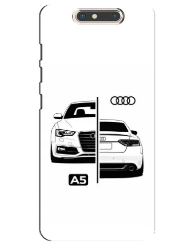 Чехол для ZTE Blade V8 с картинкой «Audi — контрастный дизайн»