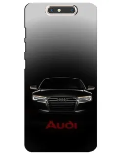 Чехол для ZTE Blade V8 с картинкой «Audi — градиентный контур»