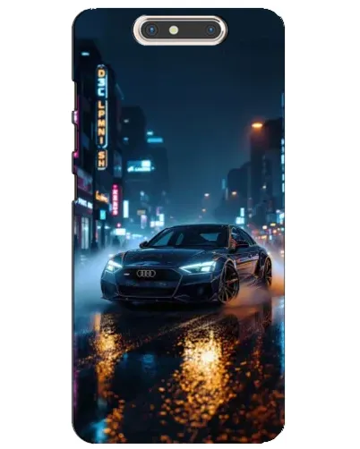 Чехол для ZTE Blade V8 с картинкой «Ночной город и Audi»