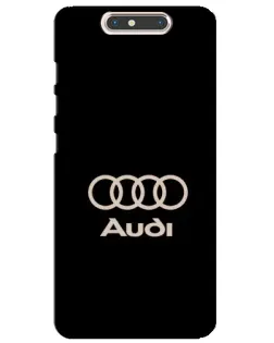 Чехол для ZTE Blade V8 с картинкой «Audi — золотой логотип»