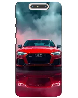 Чехол для ZTE Blade V8 с картинкой «Audi RS — красный стиль»