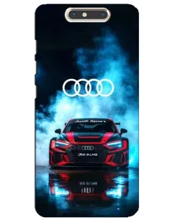 Чехол для ZTE Blade V8 с картинкой «Audi Sport — неон»