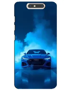 Чехол для ZTE Blade V8 с картинкой «Audi — голубая энергия»