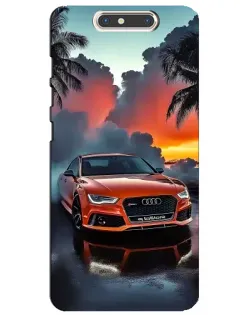 Чехол для ZTE Blade V8 с картинкой «Audi — закат»