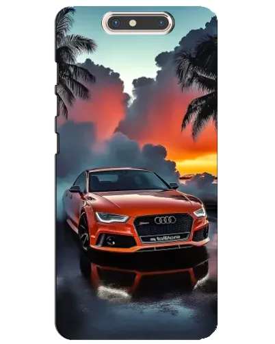 Чехол для ZTE Blade V8 с картинкой «Audi — закат»