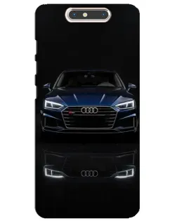 Чехол для ZTE Blade V8 с картинкой «Audi — ночное отражение»