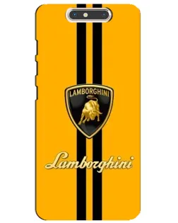 Чехол для ZTE Blade V8 с картинкой «Lamborghini Stripe желтый»
