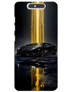 Чехол для ZTE Blade V8 с картинкой «Ночной Lamborghini драйв»