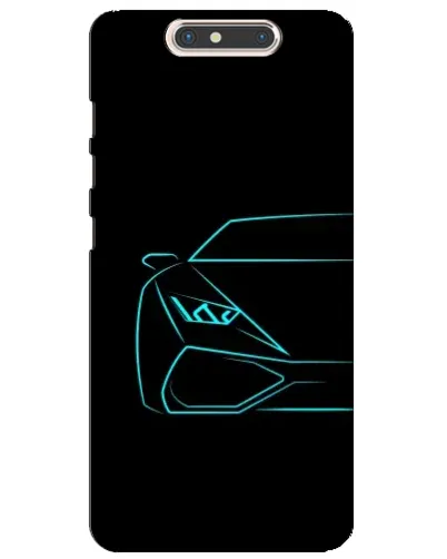Чехол для ZTE Blade V8 с картинкой «Голубой силуэт Lamborghini» Чехол для ZTE Blade V8 с картинкой «Голубой силуэт Lamborghini»