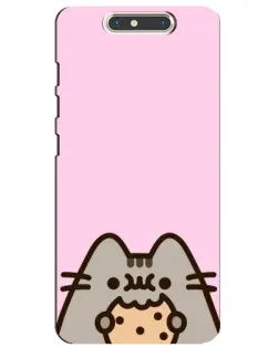 Чехол для ZTE Blade V8 с картинкой «Pusheen и печенье»