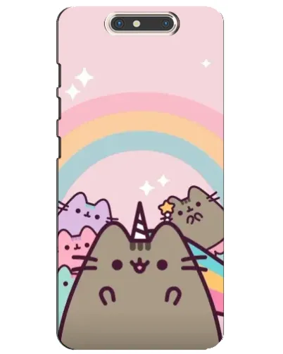 Чехол для ZTE Blade V8 с картинкой «Единорог Pusheen»