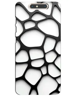 Чехол для ZTE Blade V8 с картинкой «Белая объемная сетка»