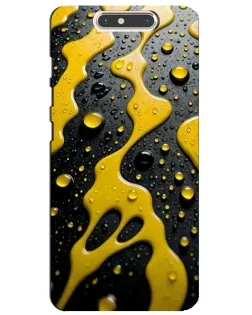Чехол для ZTE Blade V8 с картинкой «Жидкое желтое золото»