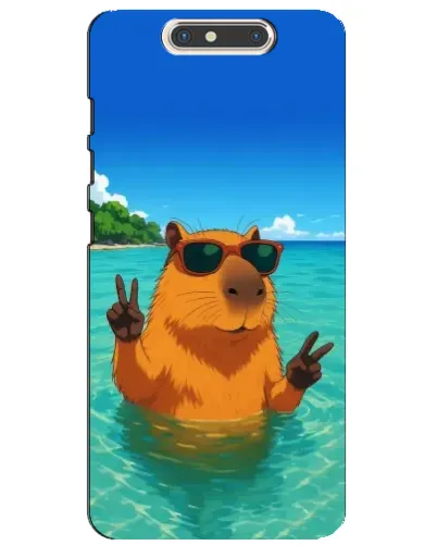 Чехол для ZTE Blade V8 с картинкой «Морская капибара» Чехол для ZTE Blade V8 с картинкой «Морская капибара»