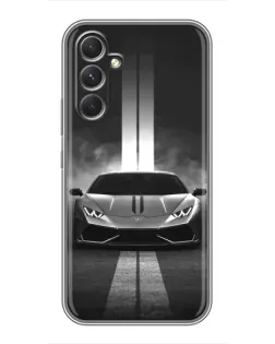 Чехол для ZTE Blade V80 Max с картинкой «Lamborghini симметрия дорог»