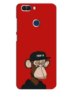 Чохол для ZTE Blade V9 з картинкою «Bored Ape — червоний фон»