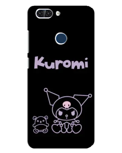 Чехол для ZTE Blade V9 с картинкой «Kuromi — черный минимализм»
