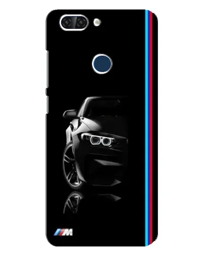 Чехол для ZTE Blade V9 с картинкой «Силуэт BMW в темноте»