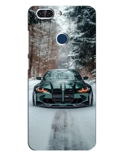 Чехол для ZTE Blade V9 с картинкой «BMW в зимнем лесу»