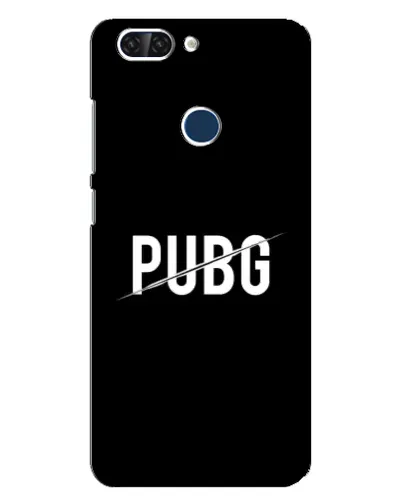 Чехол для ZTE Blade V9 с картинкой «PUBG — белый логотип»