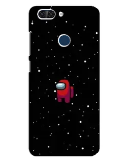 Чехол для ZTE Blade V9 с картинкой «Красный Among Us»