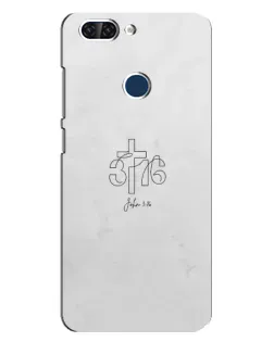 Чехол для ZTE Blade V9 с картинкой «Иоанна 3:16 Крест»