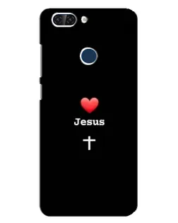 Чехол для ZTE Blade V9 с картинкой «Сердце - Jesus»