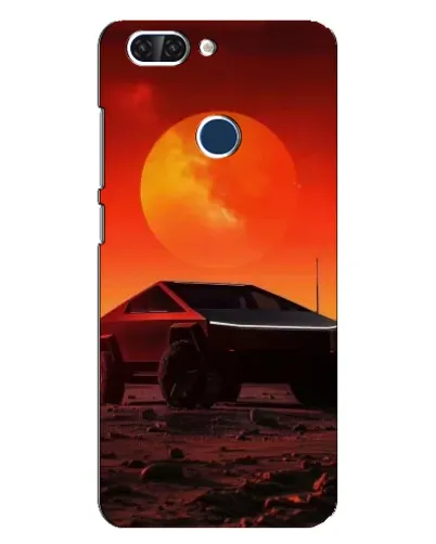 Чехол для ZTE Blade V9 с картинкой «Cybertruck на Марсе»