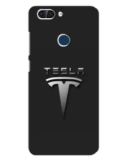 Чехол для ZTE Blade V9 с картинкой «Стальной логотип Tesla»