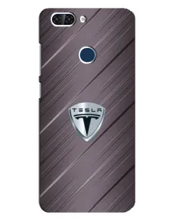 Чехол для ZTE Blade V9 с картинкой «Металлическая текстура Tesla»