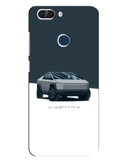 Чехол для ZTE Blade V9 с картинкой «Серебристый Cybertruck Tesla»